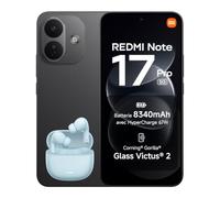 XIAOMI REDMI Note 17 Pro 5G, Smartphone 8+512 Go, Noir + REDMI Buds 8 Lite | Photo 50 MP avec OIS, HyperCharge 67 W, Snapdragon 6s Gen 4, écran 3500 nits haute luminosité protection des yeux, HyperAI