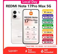 Xiaomi Redmi Note 17 Pro Max 5G Global Version, 6,83 pouces AMOLED 120Hz, batterie 9210 mAh, 100W HyperCharge, IP66/IP68, Snapdragon 6 Gen 5, appareil photo 50MP AI, smartphone 5G Black