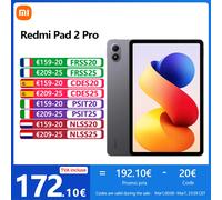 Xiaomi Redmi Pad 2 Pro Wi-Fi,Tablette,Snapdragon® 7s Gen 4,120 Hz,Écran 12,1" 2,5K d'une clarté,Caméra 8 MP,12000 mAh Batterie Silver