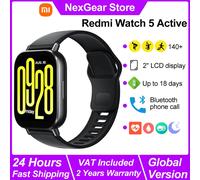 Xiaomi Redmi Watch 5 montre intelligente active, appel téléphonique Bluetooth, écran LCD 2 ", surveillance de la fréquence cardiaque et de l'oxygène dans le sang New-Redmi Watch 5 Active - Black