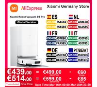 Xiaomi Aspirateur Robot 5 Pro EU Nettoyage et Lavage Puissance de 20 000 Pa