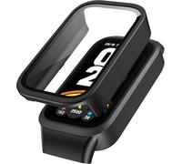 Xiaomi Smart Band 9 Active Case,Versatile PC Protective Case with Screen Protector,Protective Film Compatible with Xiaomi Mi Band 9 Active-Black