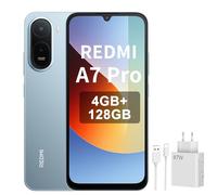 XIAOMI Smartphone Redmi A7 Pro 4+128 Go, écran 6,9" 120 Hz, HyperOS 3, Batterie 6 000 mAh, Double SIM, Bleu Brume, Chargeur 67 W Inclus