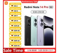 Xiaomi - Smartphone Redmi Note 14 Pro 5G, NFC, dimension 7300-Ultra, 6.67 pouces, 120Hz, 1.5K, caméra 200MP, batterie de Charge 45W, 5100mah Noir de minuit