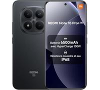 XIAOMI Smartphone Redmi Note 15 Pro+ 5G NFC, 12 + 256Go,Noir, IP68, 6,83", Snapdragon 7s Gen 4, Appareil Photo 200 MP, Charge Rapide 100 W, Batterie 6 500 mAh(avec NFC, sans Chargeur)