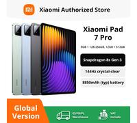 Xiaomi Pad 7 Pro Ai WiFi Version Global (pas d'appels ni de SMS) 11,2 pouces 3,2 K 144 Hz 8850 mAh Bluetooth 5.4 Quatre haut-parleurs 50 Mp Cam Modèle 24091RPADG (gris, 512 Go + 12 Go)
