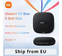 Xiaomi TV Box S 3rd Gen, lecteur multimédia Google TV 4K UHD, Dolby Vision HDR10 + boîtier TV intelligent Android, décod Mi TV Box S 3rd Gen