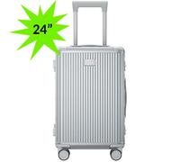 Xiaomi Valise Classic Pro Aluminium – 24 pouces, serrures TSA, fermetures éclair robustes, argenté