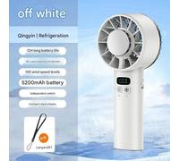 Xiaomi ventilateur compression glace 5200mAh, refroidissement rapide, portable USB rechargeable, affichage LED, voyage ¿ Blanc