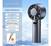 Xiaomi ventilateur compression glace 5200mAh, refroidissement rapide, portable USB rechargeable, affichage LED, voyage ¿ Noir