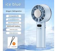 Xiaomi ventilateur de compression glace 5200mAh, refroidissement haute vitesse, portable, USB rechargeable, affichage LED, idéal voyage ¿ Bleu