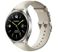 Montre Xiaomi Watch 2 - Gris - Bracelet en cuir blanc - Suivi des données - Bluetooth