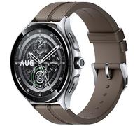 Xiaomi Montre connectée Watch 2 Pro 46 mm Écran AMOLED 1,43" Argent Bracelet cuir marron