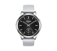 XIAOMI Watch S3 Montre connectée, Corps Ultra-léger de la Montre, Recharge Rapide en 5 Minutes, 2 Jours complets d'autonomie, Contrôle gestuel, Détection avancée de la santé, Silver