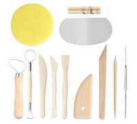 Xiaomoyu 12 Pcs Outils Sculpture Argile, Outils modelage Argile, Outil Sculpture argiles, pour Sculpture sur céramique, création de modèles, pour Professionnels, débutants et potiers