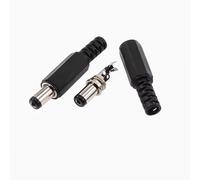 XIAONIYI Lot de 10 fiches d'alimentation CC 5,5 x 2,1 mm et 5,5 x 2,5 mm, connecteur électrique mâle, Adaptateur de Chargeur(5.5x2.1)