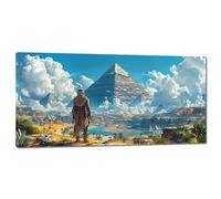 Xiaonu Peinture Diamant Adulte Enfant,Diamond Painting Egypte Broderie Diamant Kit Complet Pyramide Bricolage Diamant Painting Artisanat Strass Point de Croix Painting pour Décoration Murale 60x120cm