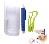 xiaonu Pince À Tiques Tire Tique 4 Pièces Accessoires Durables pour Animaux De Compagnie pour Enlever Les Puces, Les Poux, Les Tiques Et Plus