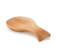 xiaopang 1 pièces plateau cuillère tampon cuisson spatule support de vaisselle support en bois ménage(Light brown)