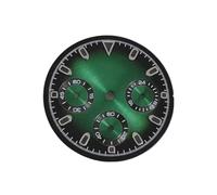 xiaopang 1 pièces VK63 Cadran 29.5mm chronographe Montre Accessoires Visages Vert Lumineux for Le Mouvement(Black Green)