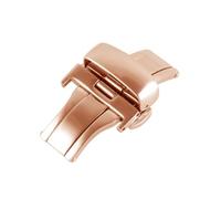 xiaopang Boucle de Montre Pliable à Double Bouton Poussoir en Acier Inoxydable, 1 pièce, 12 14 16 18 20 22mm, Style Fente(Rose Gold,20mm)