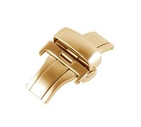 xiaopang Boucle de Montre Pliable à Double Bouton Poussoir en Acier Inoxydable, 1 pièce, 12 14 16 18 20 22mm, Style Fente(Gold,12mm)