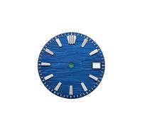 xiaopang Pièces de Montre for NH35, 28.5mm, 1 pièce, Plus BGW9 Lume Mod NH34(Blue Date,Silver Index)