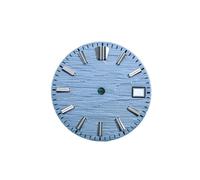 xiaopang Pièces de Montre for NH35, 28.5mm, 1 pièce, Plus BGW9 Lume Mod NH34(Ice Blue Date,Silver Index)