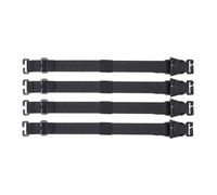 xiaopang Sangles de Sangle système Molle, 4 pièces, Sac à Dos Tactique, Adaptateur de Gilet, Ceintures for Sports de Plein air, Escalade, randonnée, Sacs de Chasse, Sangles de Poitrine(Black-4pcs)