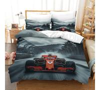 XiaopangXY Fermeture À Glissière Ferrariii Design Housse De Couette Microfibre Douce Formula Racing Linge De Lit Doux Et Souple Literie Chaleur Luxe Parure De Lit King（220x240cm）