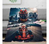 XiaopangXY Ferrarii Racing Couverture pour Les Quatre Saisons - 60x80inch(150x200cm) - Unisexe - Épaisse Et Super Douce - Motif Formulaone Blanket - Cadeau pour Garçon Fille Adulte