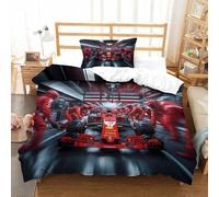 XiaopangXY Ferrarii Racing Parure De Lit Single（135x200cm）, Confortable Housse De Couette, Chaleur Résistant À La Décoloration Formulaone Literie, Hygroscopique Linge De Lit