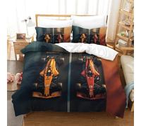 XiaopangXY Formule 1 Housse De Couette Aide Au Sommeil Formula Racing Parure De Lit Microfibre Douce Linge De Lit Respirant Hygroscopique Literie avec Taies d'oreiller Double（200x200cm）