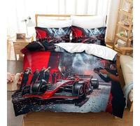 XiaopangXY Formule 1 Linge De Lit Aide Au Sommeil Literie Finesse Formula Racing Comfort Cover Lavable Luxe Parure De Lit Hygroscopique Microfibre Housse De Couette Double（200x200cm）