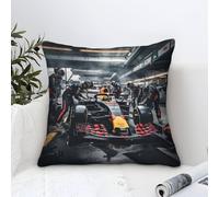 XiaopangXY Housse De Coussin 45x45cm Canape, Bulls Racing Perform A Pit Stop Mariage Decoration Salon Cadeau Formulaone Housse Coussin pour Canapé Chambre Deco Exterieur Decoratif