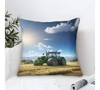 XiaopangXY Housses De Coussin Décoratives avec Motif FT Tracteur - 50x50cm - Cadeau pour Les Amoureux des Johndeer - Décoration D'intérieur, Salon, Canapé, Lit Et Canapé