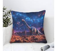 XiaopangXY Housses De Coussin Décoratives De Style Dinosaure Barosaurus pour Canapé, Sofa, Lit, Housse De Coussin Décorative Cosmic Starry Sky, 45x45cm