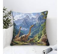 XiaopangXY Housses The Coussin Dinosaure Jurassic 45x45cm, Extérieur Barosaurus Mamenchisaurus Moderne Decoration Canapé Coussin Décoratif pour Salon De Jardin Patio Chambre Maison Décor