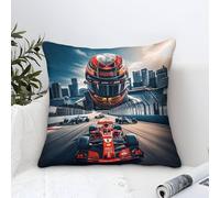 XiaopangXY Housses The Coussin Ferrarii Racing 45x45cm, Extérieur Formulaone Moderne Decoration Canapé Coussin Décoratif pour Salon De Jardin Patio Chambre Maison Décor