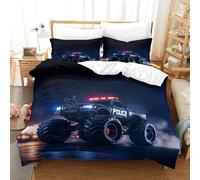 XiaopangXY Monster Camion Literie Hypoallergénique Duvet Cover Respirant Monsterjam Linge De Lit Chaleur Housse De Couette Hygroscopique Parure De Lit pour Adultes & Enfants Double（200x200cm）
