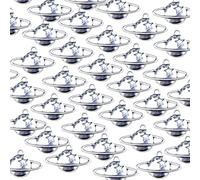 XIAOQENAN 100pcs Saturns Planet Pendants en Argent Antique Saturns Et Étoiles Prendant Charm Super pour Les Bijoux Délicats Bracelets Délicats