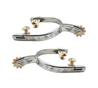 XIAOQENAN Accessoires Équestres en Bronze Antique Embellissements Allemands en Argent pour Cavaliers Professionnels Éperons Rétros Équestres