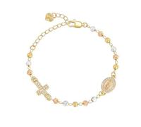 XIAOQENAN Alliage avec cœur doré et croix en obsidienne symbolisant la protection et la foi pour une utilisation longue durée, taille unique, Comme décrit