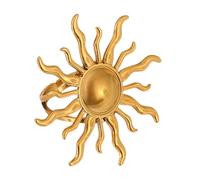 XIAOQENAN Anneaux d'ouverture réglables Soleil/Cœur Ouvrir Doigt Bijoux en acier inoxydable Texture pour les amoureux de la mode Accessoire unique, taille unique, Comme décrit, Comme décrit.