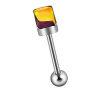 XIAOQENAN Bijoux De Piercing À Langue Rectangulaire Élégante Unique Conceptions Accessoires Pour La Mode En Acier En Acier Inoxydable Pratique Bijoux De Langue