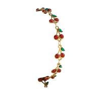 XIAOQENAN Bracelet artistique en acier inoxydable avec gouttes d'huile de fruits - Longueur réglable - Pour un usage quotidien, taille unique, Comme décrit
