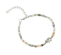 XIAOQENAN Bracelet délicat en forme d'éléphant turquoise pour un usage quotidien, bijou à la main, cadeau parfait, bijou élégant à breloques éléphant, taille unique, Comme décrit