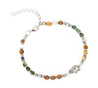 XIAOQENAN Bracelet délicat en forme d'éléphant turquoise pour un usage quotidien, bijou à la main, cadeau parfait, bijou élégant à breloques éléphant, taille unique, Comme décrit