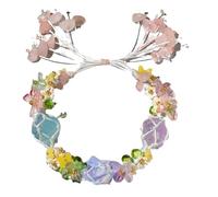 XIAOQENAN Bracelets d'amitié en cristal mixte bracelets extensibles à breloques en cristal élégant ensemble cadeau pour femme
