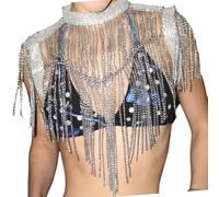 XIAOQENAN Chaîne De Corps En Multi-brins Tendance Design Élégant En Alliage Confortable Adapté Vêtements Décontractés Des Femmes Ou Occasions Spéciales Collier De Poitrine Avec